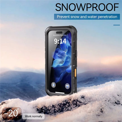 SHELLBOX M Series For iPhone 16 Pro IP68 Waterproof Case Metal Diving Phone Cover Compatible with MagSafe