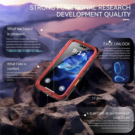 SHELLBOX M Series For iPhone 16 Pro IP68 Waterproof Case Metal Diving Phone Cover Compatible with MagSafe