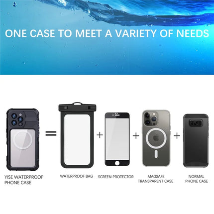 SHELLBOX M Series For iPhone 16 Pro Max IP68 Waterproof Case Metal Diving Phone Cover Compatible with MagSafe
