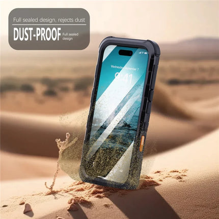 SHELLBOX M Series For iPhone 16 Pro Max IP68 Waterproof Case Metal Diving Phone Cover Compatible with MagSafe