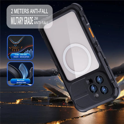 SHELLBOX M Series For iPhone 16 Pro Max IP68 Waterproof Case Metal Diving Phone Cover Compatible with MagSafe