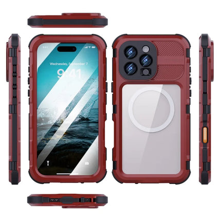 SHELLBOX M Series For iPhone 16 Pro Max IP68 Waterproof Case Metal Diving Phone Cover Compatible with MagSafe