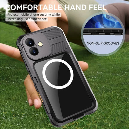 SHELLBOX M Series For iPhone 16 Plus IP68 Waterproof Case Metal Diving Phone Cover Compatible with MagSafe