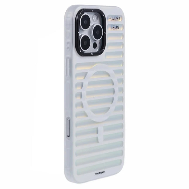YOUNGKIT For iPhone 16 Pro Max Case Compatible with MagSafe Colorful Matte TPU Phone Cover - White