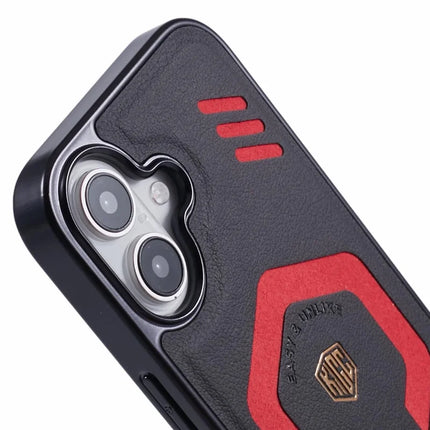 KIGC For iPhone 16 Case Compatible with MagSafe Leather+PC+TPU Phone Cover