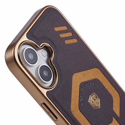 KIGC For iPhone 16 Case Compatible with MagSafe Leather+PC+TPU Phone Cover
