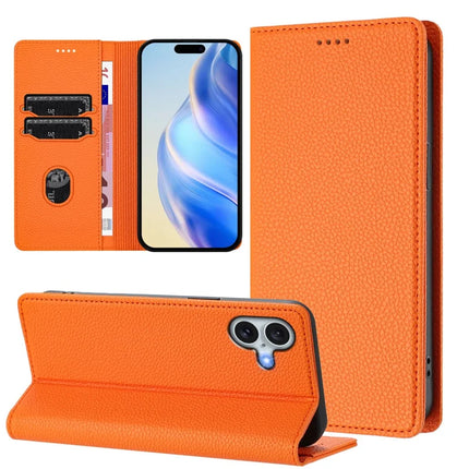 For iPhone 16 Plus Wallet Case RFID Blocking Litchi Texture Leather Mobile Cover
