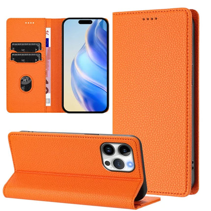For iPhone 16 Pro Max Wallet Case RFID Blocking Litchi Texture Leather Mobile Cover