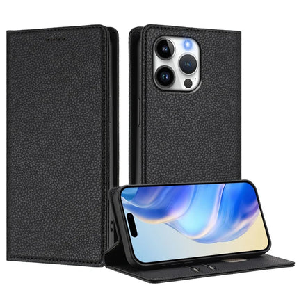 For iPhone 16 Pro Max Wallet Case RFID Blocking Litchi Texture Leather Mobile Cover