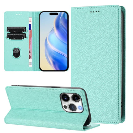 For iPhone 16 Pro Wallet Case RFID Blocking Litchi Texture Leather Mobile Cover