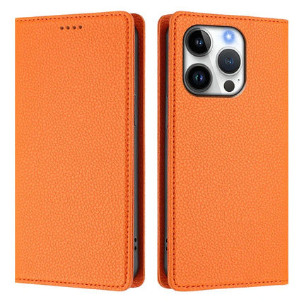 For iPhone 16 Pro Wallet Case RFID Blocking Litchi Texture Leather Mobile Cover