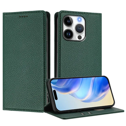 For iPhone 16 Pro Wallet Case RFID Blocking Litchi Texture Leather Mobile Cover