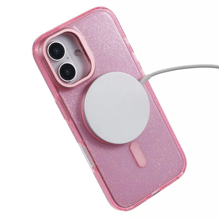 KIGC For iPhone 16 Case Compatible with MagSafe Epoxy Design Kickstand TPU+PC Phone Back Cover
