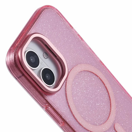 KIGC For iPhone 16 Case Compatible with MagSafe Epoxy Design Kickstand TPU+PC Phone Back Cover