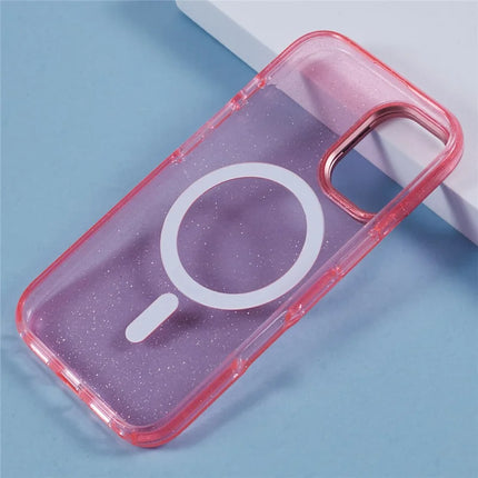 KIGC For iPhone 16 Case Compatible with MagSafe Epoxy Design Kickstand TPU+PC Phone Back Cover