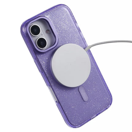KIGC For iPhone 16 Case Compatible with MagSafe Epoxy Design Kickstand TPU+PC Phone Back Cover