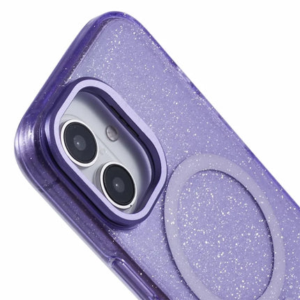 KIGC For iPhone 16 Case Compatible with MagSafe Epoxy Design Kickstand TPU+PC Phone Back Cover