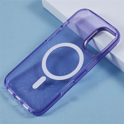 KIGC For iPhone 16 Case Compatible with MagSafe Epoxy Design Kickstand TPU+PC Phone Back Cover