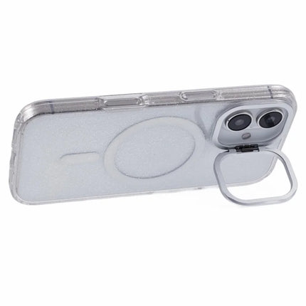 KIGC For iPhone 16 Case Compatible with MagSafe Epoxy Design Kickstand TPU+PC Phone Back Cover