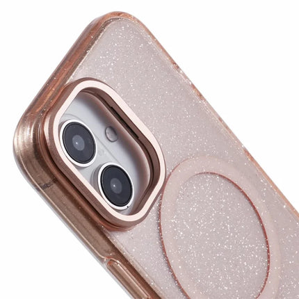 KIGC For iPhone 16 Case Compatible with MagSafe Epoxy Design Kickstand TPU+PC Phone Back Cover