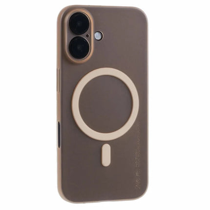 X-LEVEL For iPhone 16 Case Compatible with MagSafe Hard PP Matte Phone Cover 0.18mm Ultra Thin - Desert Gold