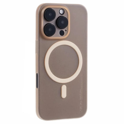 X-LEVEL For iPhone 16 Pro Case Compatible with MagSafe Hard PP Matte Phone Cover 0.18mm Ultra Thin - Desert Gold