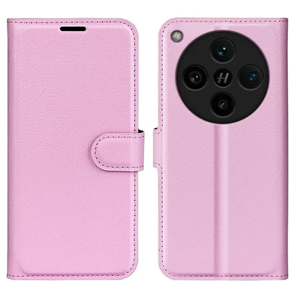 For Oppo Find X8 Pro 5G Case Litchi Texture Shockproof Leather Wallet Phone Cover - Pink