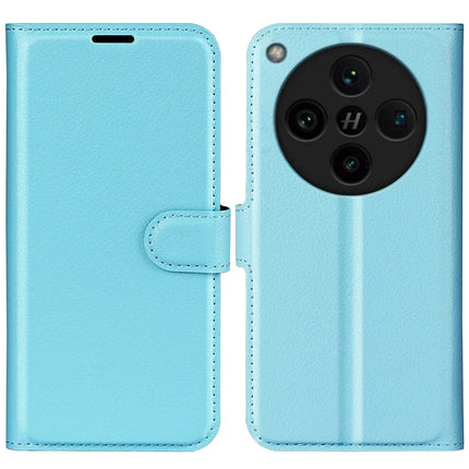 For Oppo Find X8 Pro 5G Case Litchi Texture Shockproof Leather Wallet Phone Cover - Blue