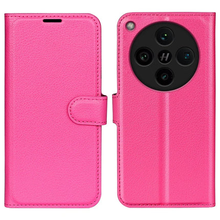 For Oppo Find X8 Pro 5G Case Litchi Texture Shockproof Leather Wallet Phone Cover - Rose