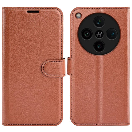 For Oppo Find X8 Pro 5G Case Litchi Texture Shockproof Leather Wallet Phone Cover - Brown