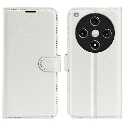For Oppo Find X8 5G Case Litchi Texture Shockproof Leather Wallet Phone Cover - White