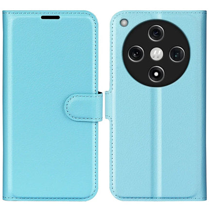For Oppo Find X8 5G Case Litchi Texture Shockproof Leather Wallet Phone Cover - Blue