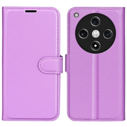 For Oppo Find X8 5G Case Litchi Texture Shockproof Leather Wallet Phone Cover - Purple