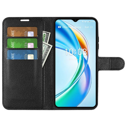 For Honor X5b Case Litchi Texture Shockproof Leather Wallet Phone Cover