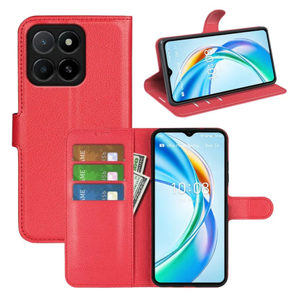 For Honor X5b Case Litchi Texture Shockproof Leather Wallet Phone Cover