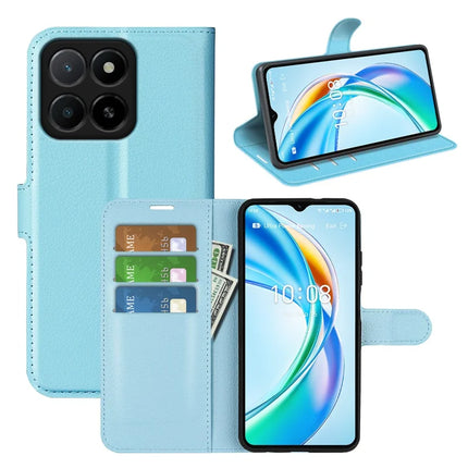For Honor X5b Case Litchi Texture Shockproof Leather Wallet Phone Cover