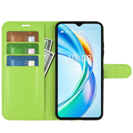 For Honor X5b Case Litchi Texture Shockproof Leather Wallet Phone Cover
