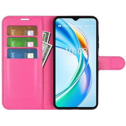 For Honor X5b Case Litchi Texture Shockproof Leather Wallet Phone Cover