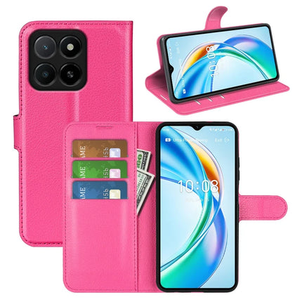 For Honor X5b Case Litchi Texture Shockproof Leather Wallet Phone Cover