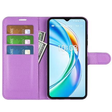 For Honor X5b Case Litchi Texture Shockproof Leather Wallet Phone Cover