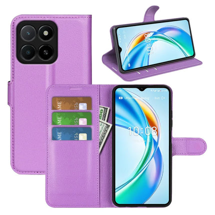 For Honor X5b Case Litchi Texture Shockproof Leather Wallet Phone Cover