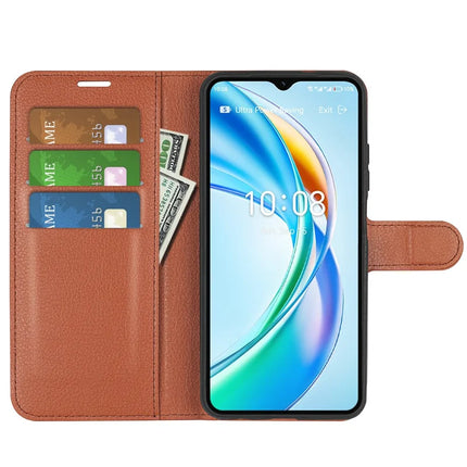 For Honor X5b Case Litchi Texture Shockproof Leather Wallet Phone Cover