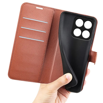 For Honor X5b Case Litchi Texture Shockproof Leather Wallet Phone Cover