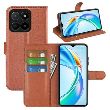 For Honor X5b Case Litchi Texture Shockproof Leather Wallet Phone Cover