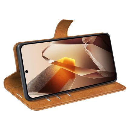 For OnePlus 13 Stand Case Anti-Scratch Calf Texture Leather Phone Cover