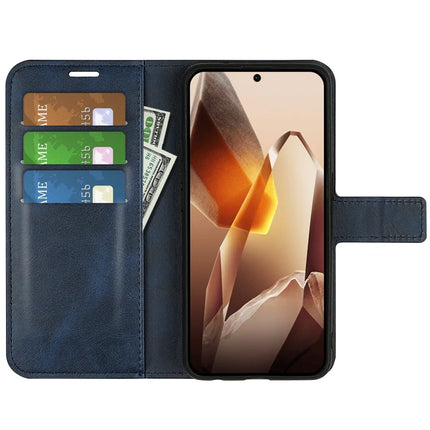 For OnePlus 13 Stand Case Anti-Scratch Calf Texture Leather Phone Cover
