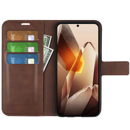 For OnePlus 13 Stand Case Anti-Scratch Calf Texture Leather Phone Cover