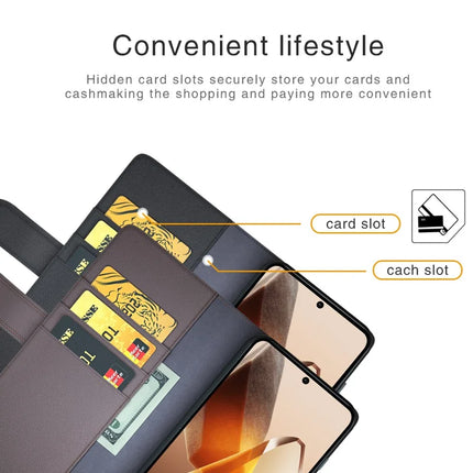 For OnePlus 13 Case Genuine Split Leather Phone Cover Wallet Card Slot