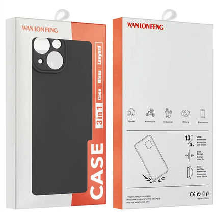 WANLONFENG MS Series for OnePlus 13 TPU Case Matte Back Cover with Tempered Glass