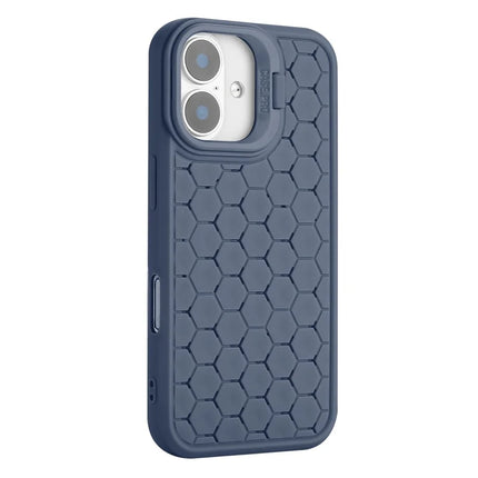 For iPhone 16 Plus Case Kickstand Heat Dissipation TPU Phone Cover